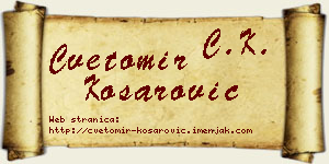 Cvetomir Košarović vizit kartica